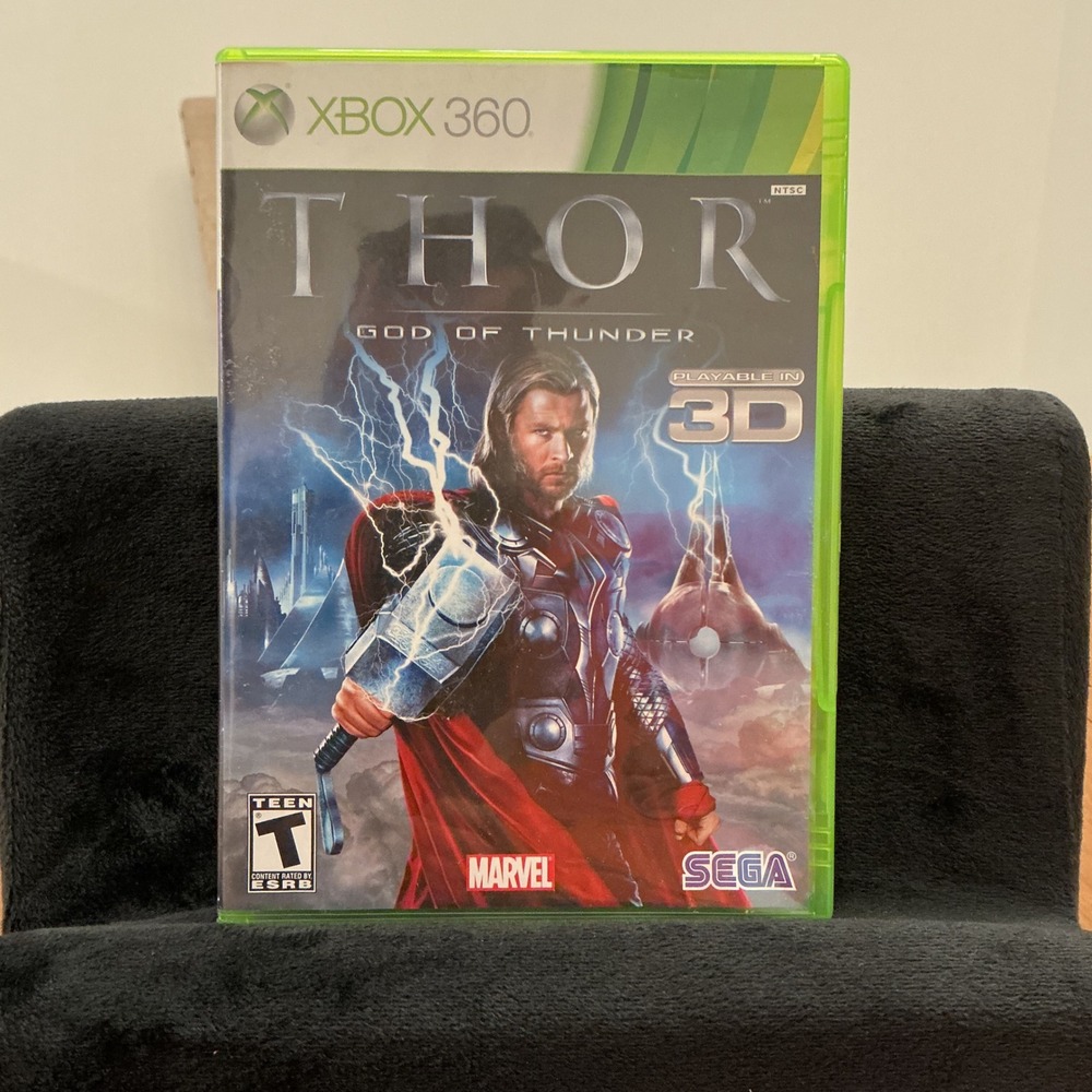 Thor God of Thunder Sega Xbox 360 Marvel Action Adventure Game CIB 3D Playable